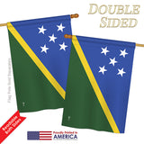 Solomon Islands - Nationality Flags of the World Vertical Impressions Decorative Flags HG140215 Printed In USA