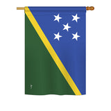 Solomon Islands - Nationality Flags of the World Vertical Impressions Decorative Flags HG140215 Printed In USA