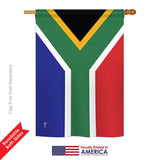 South Africa - Nationality Flags of the World Vertical Impressions Decorative Flags HG140218 Printed In USA