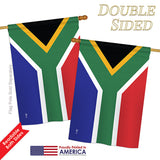 South Africa - Nationality Flags of the World Vertical Impressions Decorative Flags HG140218 Printed In USA