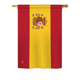 Spain - Nationality Flags of the World Vertical Impressions Decorative Flags HG140219 Printed In USA