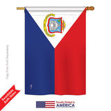 St. Martin - Nationality Flags of the World Vertical Impressions Decorative Flags HG140223 Printed In USA