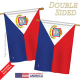 St. Martin - Nationality Flags of the World Vertical Impressions Decorative Flags HG140223 Printed In USA