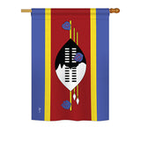 Swaziland - Nationality Flags of the World Vertical Impressions Decorative Flags HG140224 Printed In USA