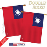 Taiwan - Nationality Flags of the World Vertical Impressions Decorative Flags HG140228 Printed In USA