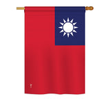 Taiwan - Nationality Flags of the World Vertical Impressions Decorative Flags HG140228 Printed In USA