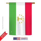 Tajikistan - Nationality Flags of the World Vertical Impressions Decorative Flags HG140229 Printed In USA