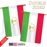 Tajikistan - Nationality Flags of the World Vertical Impressions Decorative Flags HG140229 Printed In USA