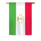 Tajikistan - Nationality Flags of the World Vertical Impressions Decorative Flags HG140229 Printed In USA