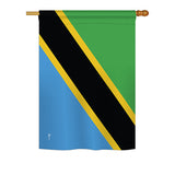 Tanzania - Nationality Flags of the World Vertical Impressions Decorative Flags HG140230 Printed In USA