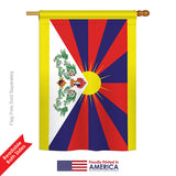 Tibet - Nationality Flags of the World Vertical Impressions Decorative Flags HG140232 Printed In USA