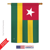 Togo - Nationality Flags of the World Vertical Impressions Decorative Flags HG140233 Printed In USA