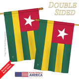 Togo - Nationality Flags of the World Vertical Impressions Decorative Flags HG140233 Printed In USA