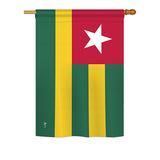 Togo - Nationality Flags of the World Vertical Impressions Decorative Flags HG140233 Printed In USA