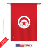 Tunisia - Nationality Flags of the World Vertical Impressions Decorative Flags HG140236 Printed In USA