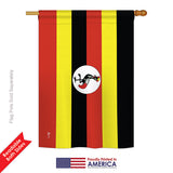 Uganda - Nationality Flags of the World Vertical Impressions Decorative Flags HG140241 Printed In USA