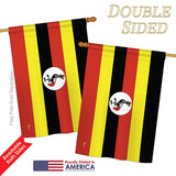 Uganda - Nationality Flags of the World Vertical Impressions Decorative Flags HG140241 Printed In USA