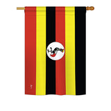 Uganda - Nationality Flags of the World Vertical Impressions Decorative Flags HG140241 Printed In USA