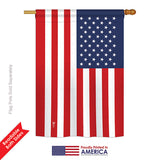 United States - Nationality Flags of the World Vertical Impressions Decorative Flags HG140246 Printed In USA