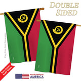 Vanuatu - Nationality Flags of the World Vertical Impressions Decorative Flags HG140250 Printed In USA