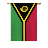 Vanuatu - Nationality Flags of the World Vertical Impressions Decorative Flags HG140250 Printed In USA