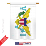 Virgin Islands - Nationality Flags of the World Vertical Impressions Decorative Flags HG140255 Printed In USA