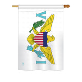 Virgin Islands - Nationality Flags of the World Vertical Impressions Decorative Flags HG140255 Printed In USA