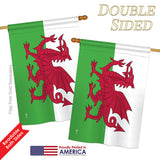 Wales - Nationality Flags of the World Vertical Impressions Decorative Flags HG140256 Printed In USA