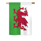 Wales - Nationality Flags of the World Vertical Impressions Decorative Flags HG140256 Printed In USA