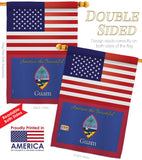 US Guam - Nationality Flags of the World Vertical Impressions Decorative Flags HG140266 Made In USA