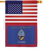 US Guam - Nationality Flags of the World Vertical Impressions Decorative Flags HG140266 Made In USA