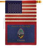 US Guam - Nationality Flags of the World Vertical Impressions Decorative Flags HG140266 Made In USA