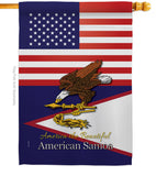 US Samoa - Nationality Flags of the World Vertical Impressions Decorative Flags HG140269 Made In USA