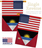 Antigua & Barbuda US Friendship - Nationality Flags of the World Vertical Impressions Decorative Flags HG140278 Made In USA