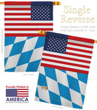 Bavaria US Friendship - Nationality Flags of the World Vertical Impressions Decorative Flags HG140294 Made In USA