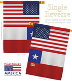 Chile US Friendship - Nationality Flags of the World Vertical Impressions Decorative Flags HG140335 Made In USA