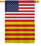 Catalonia US Friendship - Nationality Flags of the World Vertical Impressions Decorative Flags HG140337 Made In USA