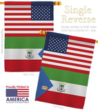 Equatorial Guinea US Friendship - Nationality Flags of the World Vertical Impressions Decorative Flags HG140369 Made In USA