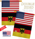 Germany w/Eagle US Friendship - Nationality Flags of the World Vertical Impressions Decorative Flags HG140383 Made In USA