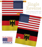 Germany w/Eagle US Friendship - Nationality Flags of the World Vertical Impressions Decorative Flags HG140383 Made In USA