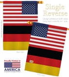 Germany US Friendship - Nationality Flags of the World Vertical Impressions Decorative Flags HG140384 Made In USA