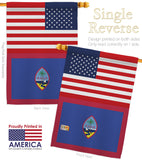 Guam US Friendship - Nationality Flags of the World Vertical Impressions Decorative Flags HG140390 Made In USA