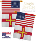 Guernsey US Friendship - Nationality Flags of the World Vertical Impressions Decorative Flags HG140392 Made In USA