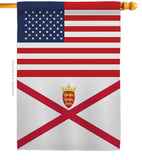 Jersey US Friendship - Nationality Flags of the World Vertical Impressions Decorative Flags HG140419 Made In USA