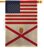 Jersey US Friendship - Nationality Flags of the World Vertical Impressions Decorative Flags HG140419 Made In USA