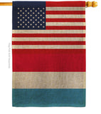 Luxembourg US Friendship - Nationality Flags of the World Vertical Impressions Decorative Flags HG140437 Made In USA