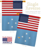 Micronesia US Friendship - Nationality Flags of the World Vertical Impressions Decorative Flags HG140452 Made In USA