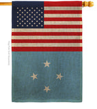 Micronesia US Friendship - Nationality Flags of the World Vertical Impressions Decorative Flags HG140452 Made In USA