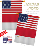 Monaco US Friendship - Nationality Flags of the World Vertical Impressions Decorative Flags HG140454 Made In USA