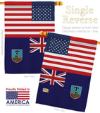 Montserrat US Friendship - Nationality Flags of the World Vertical Impressions Decorative Flags HG140456 Made In USA